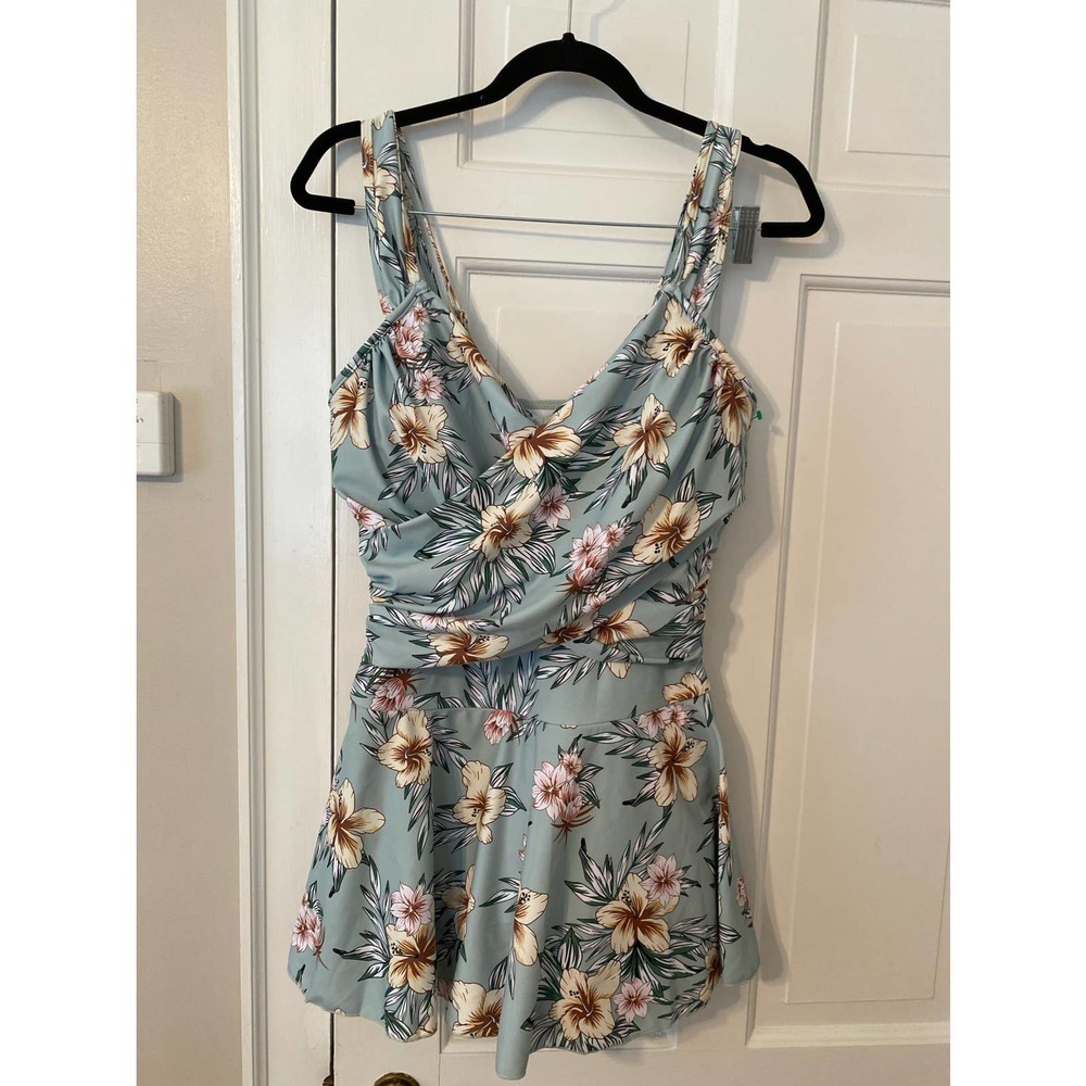 Tropical one piece swimwear